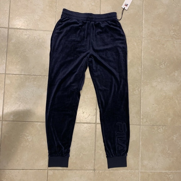 Fila Other | Fila Men Velour Sweatsuit Hoodie Tracksuit Navy | Poshmark